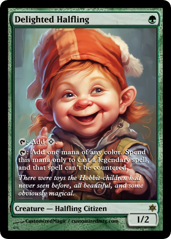Delighted Halfling | Delighted Halfling.5 | Magic the Gathering Proxy Cards