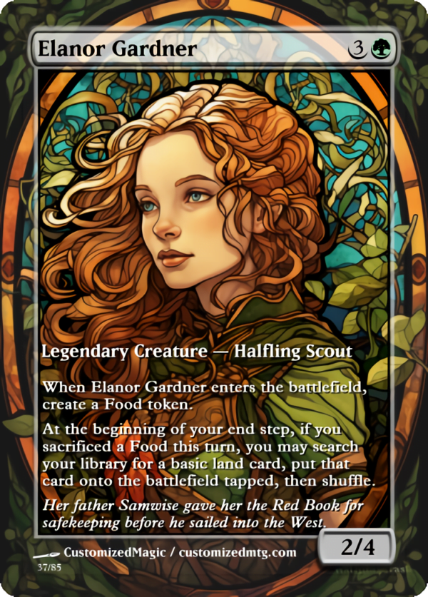 The Lord of the Rings- Tales of Middle-earth Legendary - Stained Glass Edition - Part 1 of 4 | Elanor Gardner | Magic the Gathering Proxy Cards