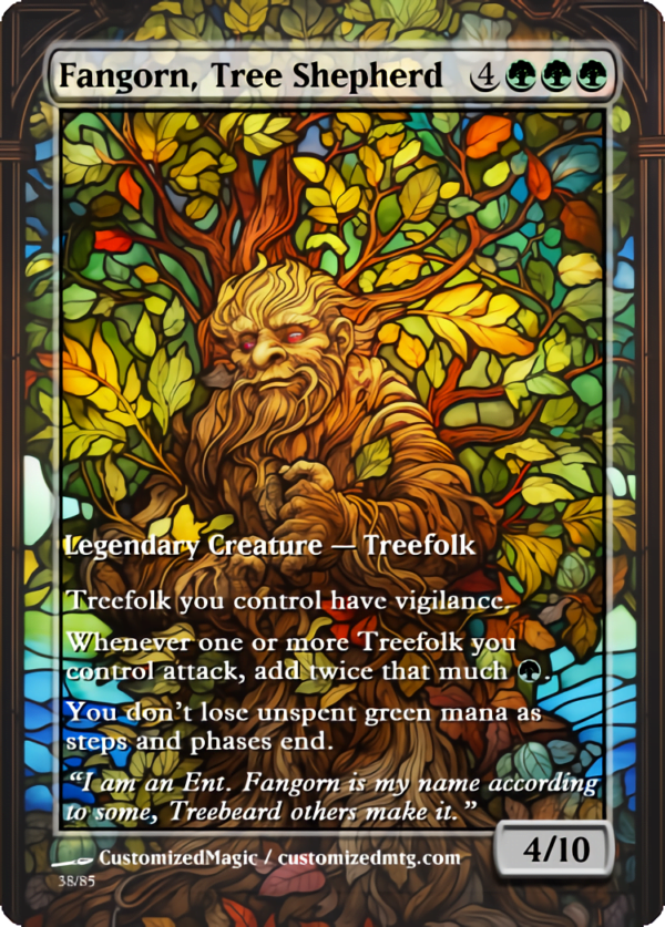 The Lord of the Rings- Tales of Middle-earth Legendary - Stained Glass Edition - Part 1 of 4 | Fangorn Tree Shepherd | Magic the Gathering Proxy Cards