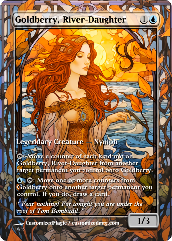 The Lord of the Rings- Tales of Middle-earth Legendary - Stained Glass Edition - Part 2 of 4 | Goldberry River Daughter | Magic the Gathering Proxy Cards