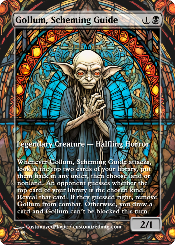 The Lord of the Rings- Tales of Middle-earth Legendary - Stained Glass Edition - Part 2 of 4 | Gollum Scheming Guide | Magic the Gathering Proxy Cards