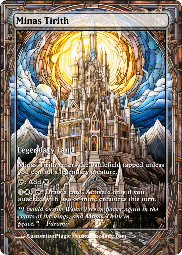 The Lord of the Rings- Tales of Middle-earth - Legendary Land | Minas Tirith | Magic the Gathering Proxy Cards