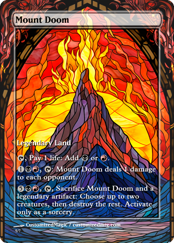 The Lord of the Rings- Tales of Middle-earth - Legendary Land | Mount Doom | Magic the Gathering Proxy Cards