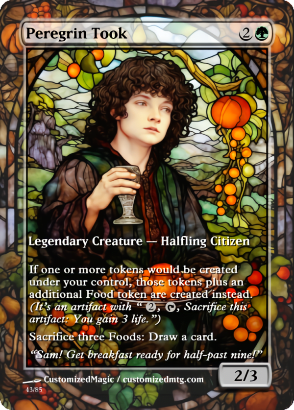 The Lord of the Rings- Tales of Middle-earth Legendary - Stained Glass Edition - Part 3 of 4 | Peregrin Took | Magic the Gathering Proxy Cards