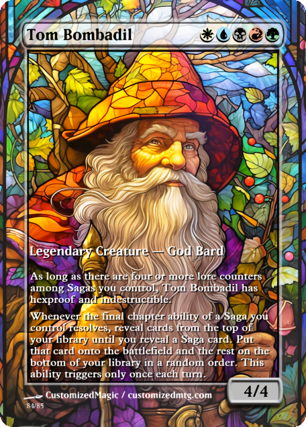 The Lord of the Rings- Tales of Middle-earth Legendary - Stained Glass Edition - Part 4 of 4 | Tom Bombadil | Magic the Gathering Proxy Cards