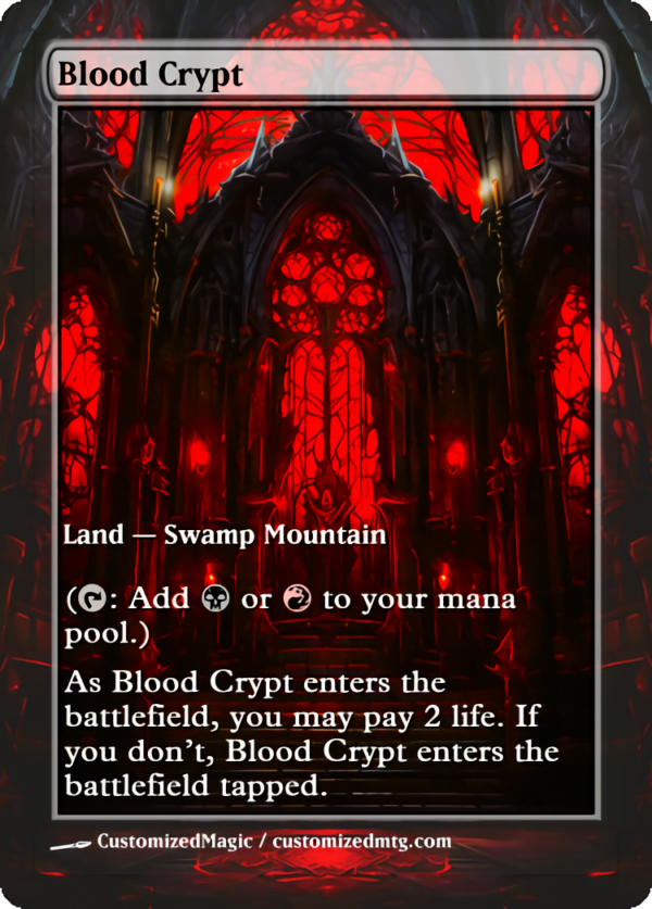 Shock Lands - Stained Glass | Blood Crypt | Magic the Gathering Proxy Cards