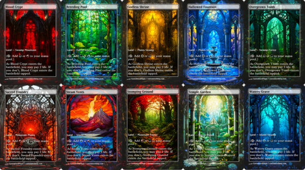 Shock Lands - Stained Glass