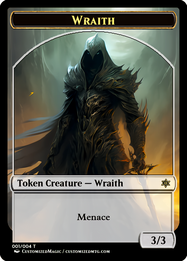 Wraith Token (For Lord of the Nazgûl) | Wraith.1 | Magic the Gathering Proxy Cards