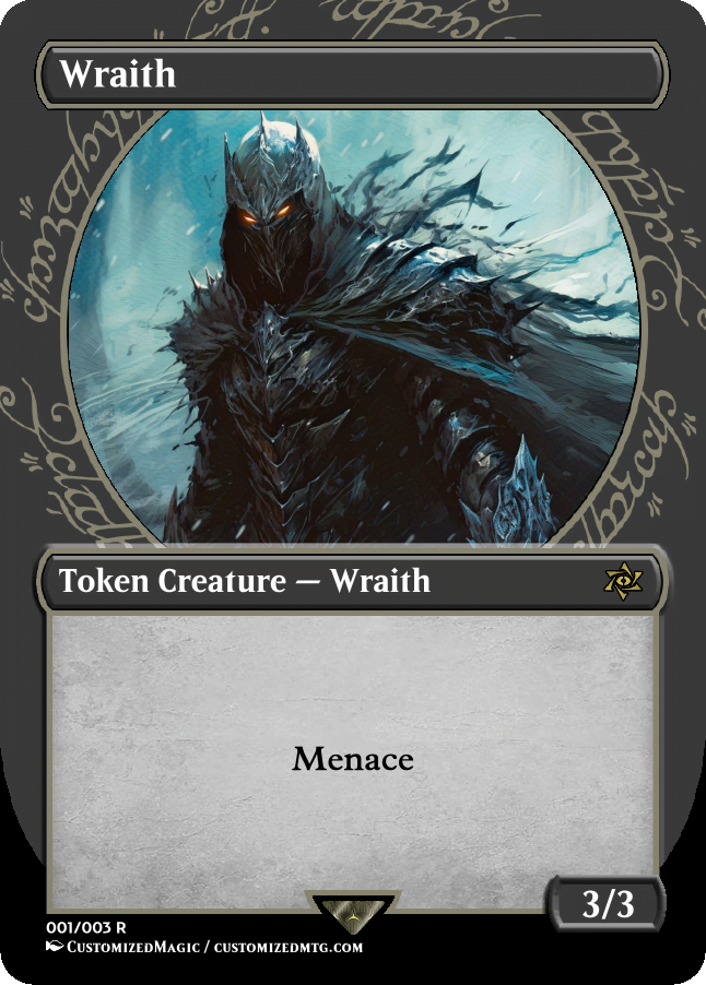 Wraith Token (For Lord of the Nazgûl) | Wraith.4 | Magic the Gathering Proxy Cards