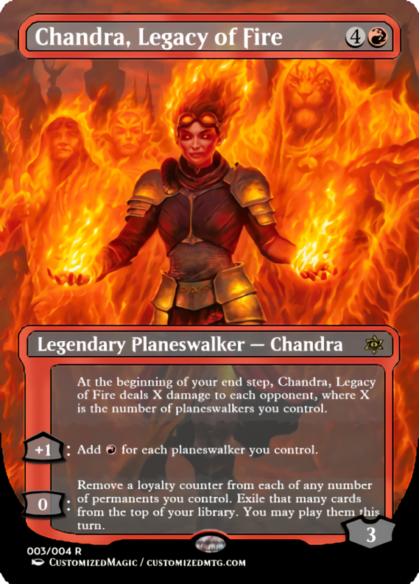 Commander Masters Planeswalkers | Chandra Legacy of Fire | Magic the Gathering Proxy Cards