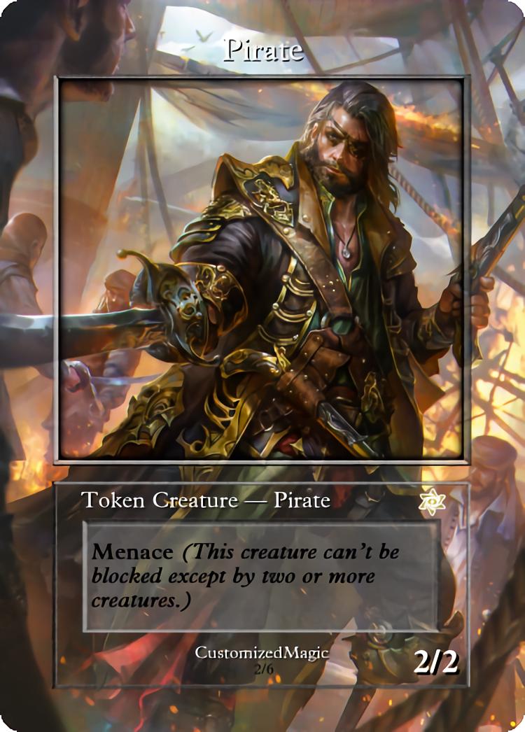 Pirate Token (2 Types - Black 2/2 or Red 1/1) | Pirate.3 | Magic the Gathering Proxy Cards
