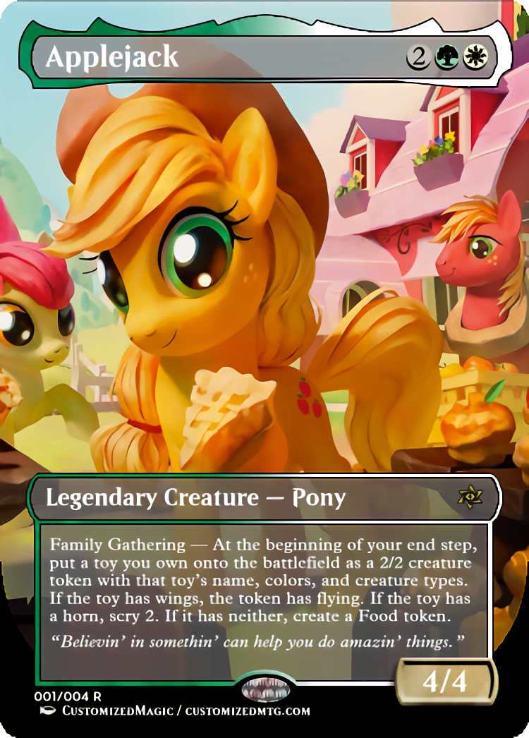 Ponies: The Galloping 2 | Applejack | Magic the Gathering Proxy Cards