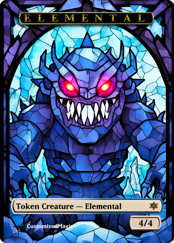 Elemental Token 4/4 (Hylda of the Icy Crown) | Elemental.2 | Magic the Gathering Proxy Cards