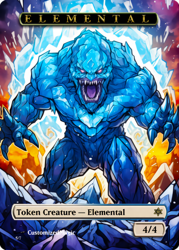 Elemental Token 4/4 (Hylda of the Icy Crown) | Elemental.4 | Magic the Gathering Proxy Cards