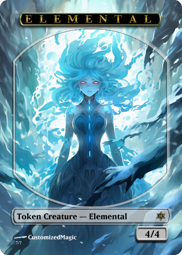 Elemental Token 4/4 (Hylda of the Icy Crown) | Elemental.6 | Magic the Gathering Proxy Cards
