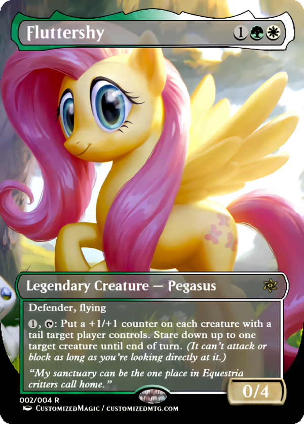 Ponies: The Galloping 2 | Fluttershy | Magic the Gathering Proxy Cards