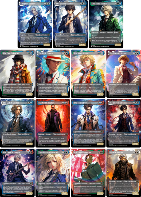Doctor Who Doctors - Anime Style
