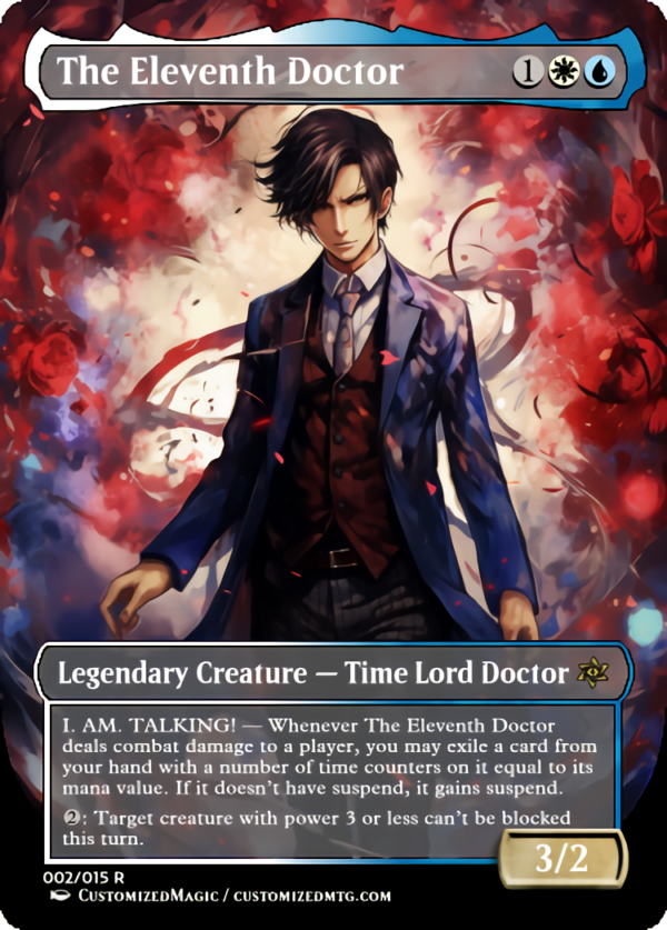 Doctor Who Doctors - Anime Style | The Eleventh Doctor 11 | Magic the Gathering Proxy Cards