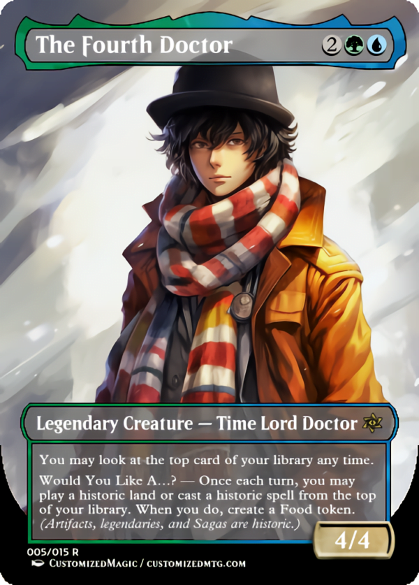 Doctor Who Doctors - Anime Style | The Fourth Doctor | Magic the Gathering Proxy Cards
