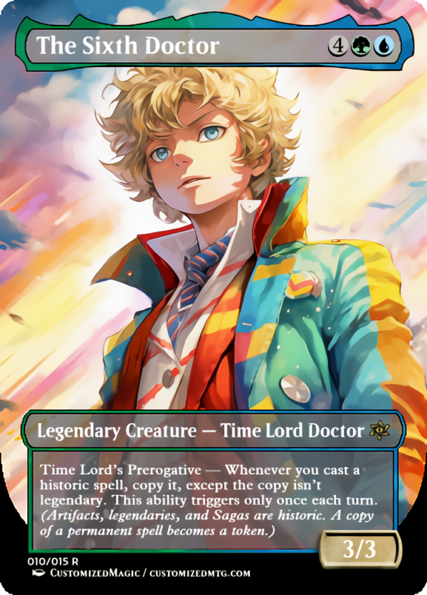 Doctor Who Doctors - Anime Style | The Sixth Doctor 11 | Magic the Gathering Proxy Cards