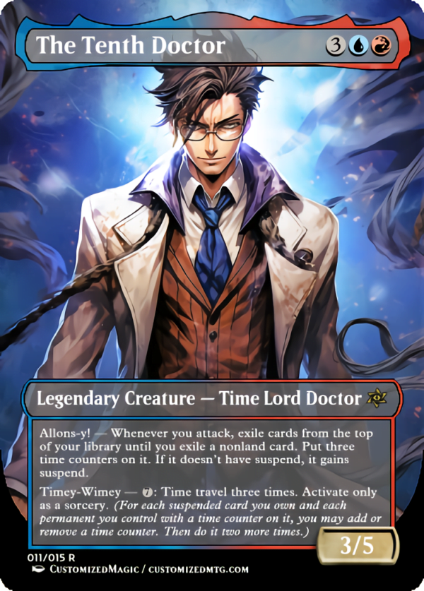 Doctor Who Doctors - Anime Style | The Tenth Doctor | Magic the Gathering Proxy Cards