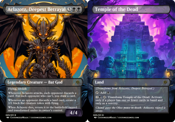 Gods from The Lost Caverns of Ixalan | Aclazotz Deepest Betrayal and Temple of the Dead | Magic the Gathering Proxy Cards