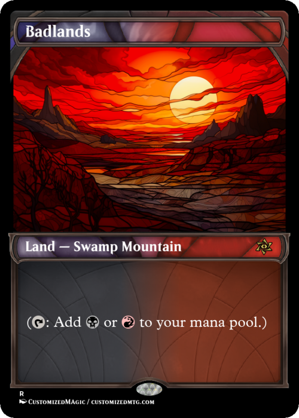 Dual Lands - Stained Glass | Badlands | Magic the Gathering Proxy Cards