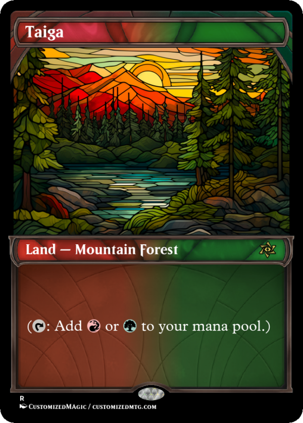 Dual Lands - Stained Glass | Taiga.02 | Magic the Gathering Proxy Cards
