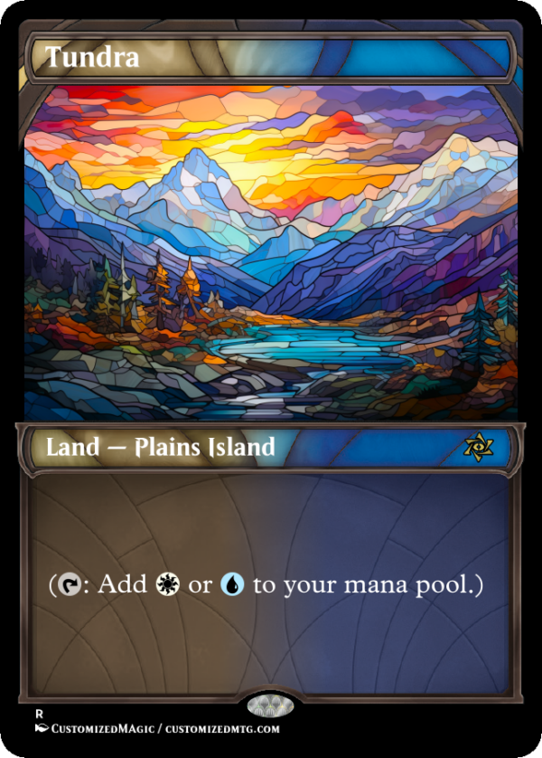 Dual Lands - Stained Glass | Tundra | Magic the Gathering Proxy Cards