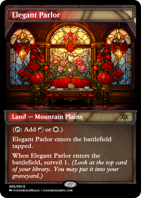 Murders at Karlov Manor Dual Lands - Stained Glass | Elegant Parlor | Magic the Gathering Proxy Cards