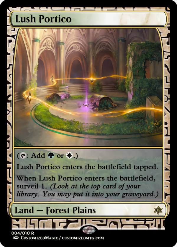 Murders at Karlov Manor Dual Lands - Full Art Expedition Frame | Lush Portico 1 | Magic the Gathering Proxy Cards