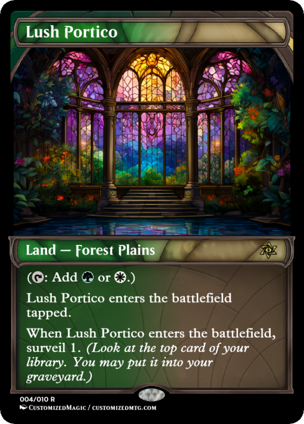 Murders at Karlov Manor Dual Lands - Stained Glass | Lush Portico | Magic the Gathering Proxy Cards