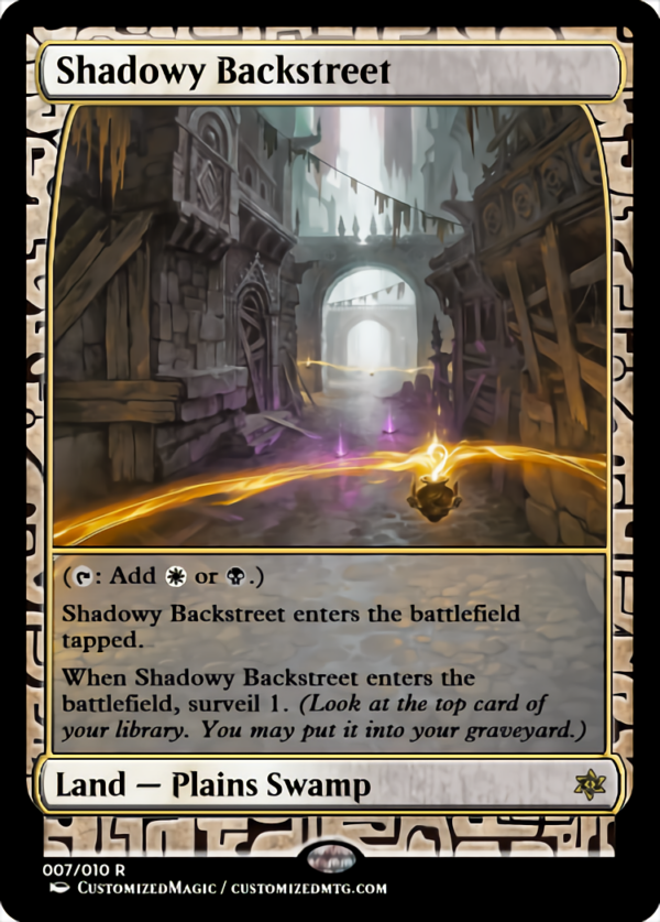 Murders at Karlov Manor Dual Lands - Full Art Expedition Frame | Shadowy Backstreet 1 | Magic the Gathering Proxy Cards