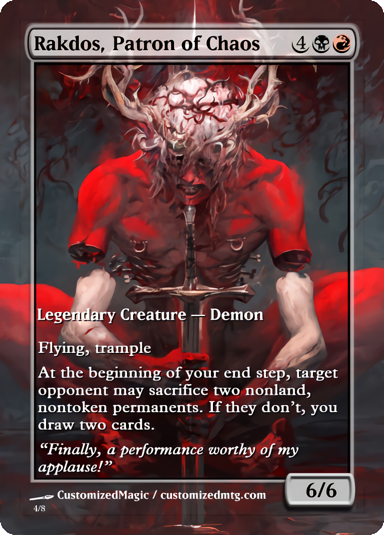 Rakdos, Patron of Chaos | Rakdos Patron of Chaos.13 | Magic the Gathering Proxy Cards