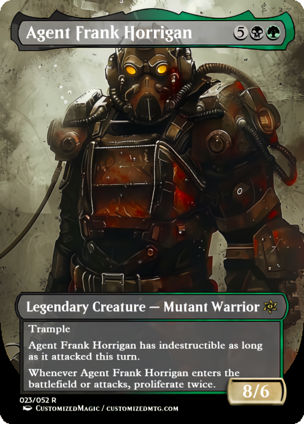 Fallout Commanders 1 of 3 | Agent Frank Horrigan | Magic the Gathering Proxy Cards