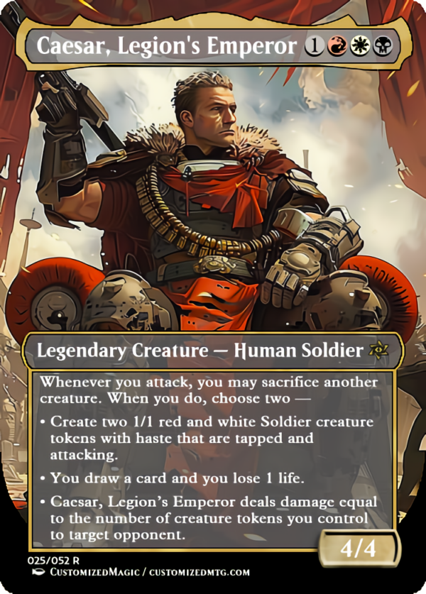 Fallout Commanders 1 of 3 | Caesar Legions Emperor.2 | Magic the Gathering Proxy Cards