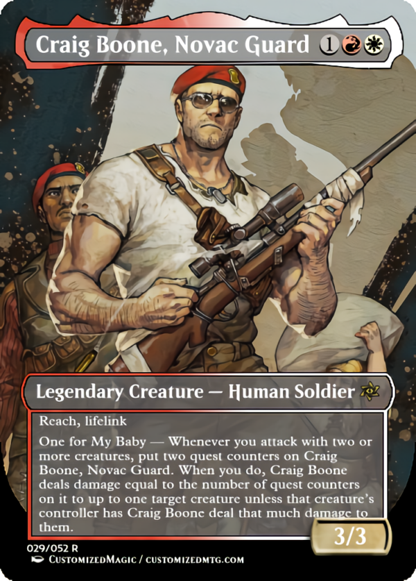 Fallout Commanders 1 of 3 | Craig Boone Novac Guard.3 | Magic the Gathering Proxy Cards