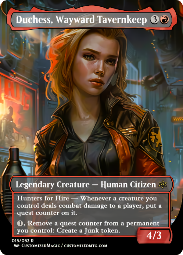 Fallout Commanders 1 of 3 | Duchess Wayward Tavernkeep | Magic the Gathering Proxy Cards