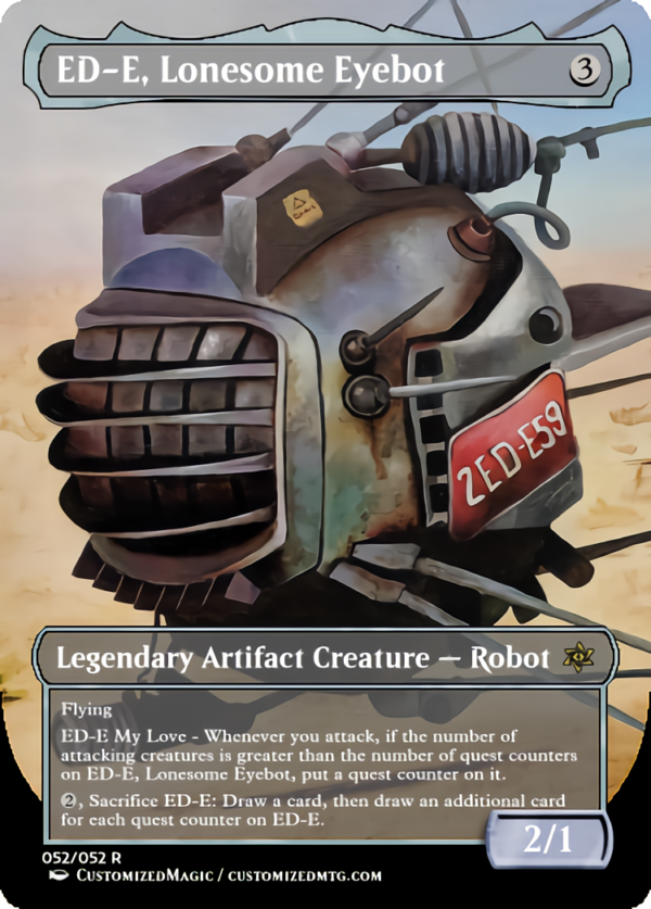 Fallout Commanders 1 of 3 | ED E Lonesome Eyebot | Magic the Gathering Proxy Cards