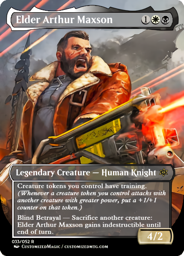 Fallout Commanders 1 of 3 | Elder Arthur | Magic the Gathering Proxy Cards