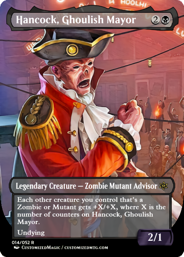 Fallout Commanders 2 of 3 | Hancock Ghoulish Mayor | Magic the Gathering Proxy Cards