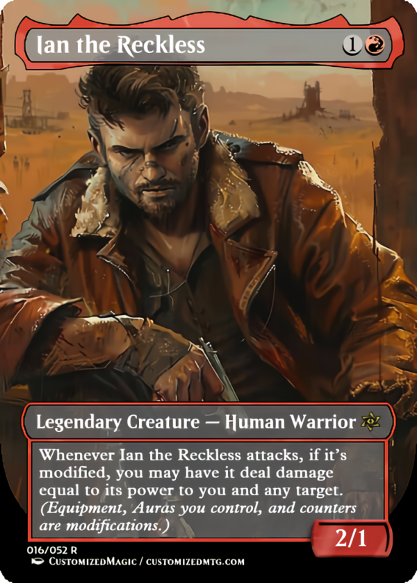 Fallout Commanders 2 of 3 | Ian the Reckless | Magic the Gathering Proxy Cards