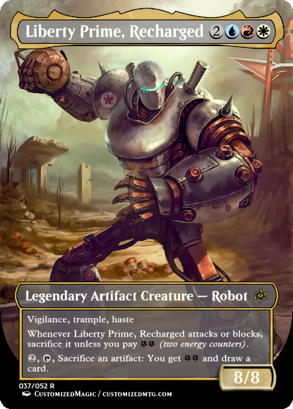 Fallout Commanders 2 of 3 | Liberty Prime Recharged | Magic the Gathering Proxy Cards