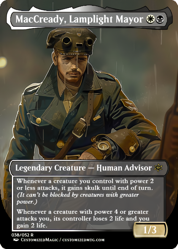 Fallout Commanders 2 of 3 | MacCready Lamplight Mayor | Magic the Gathering Proxy Cards