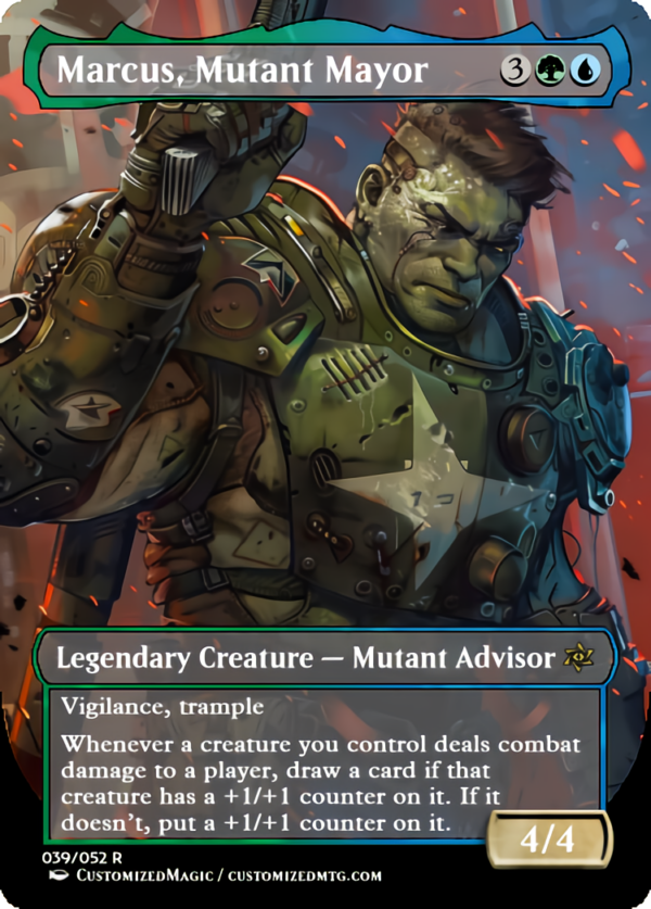 Fallout Commanders 2 of 3 | Marcus Mutant Mayor | Magic the Gathering Proxy Cards
