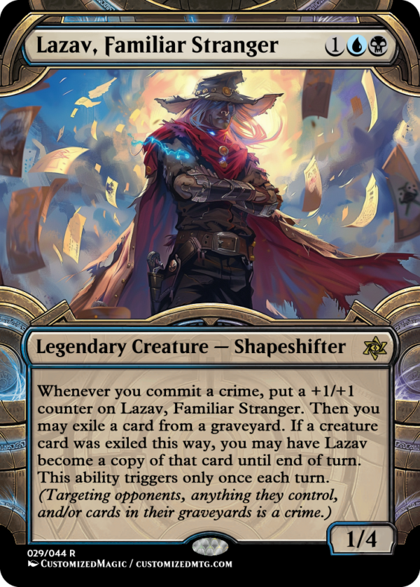 Outlaws of Thunder Junction Commanders - Part 2 of 2 | Lazav Familiar Stranger | Magic the Gathering Proxy Cards