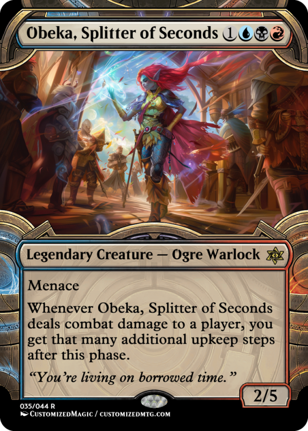 Outlaws of Thunder Junction Commanders - Part 2 of 2 | Obeka Splitter of Seconds 1 | Magic the Gathering Proxy Cards