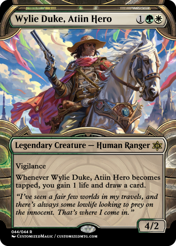 Outlaws of Thunder Junction Commanders - Part 2 of 2 | Wylie Duke Atiin Hero | Magic the Gathering Proxy Cards