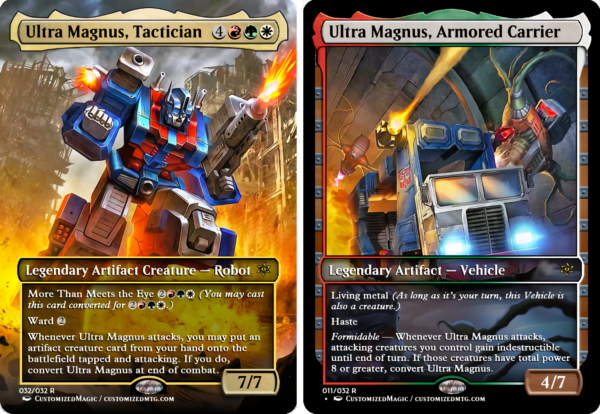 Transformers Commander Set | Ultra Magnus Tactician and Ultra Magnus Armored Carrier.2 | Magic the Gathering Proxy Cards
