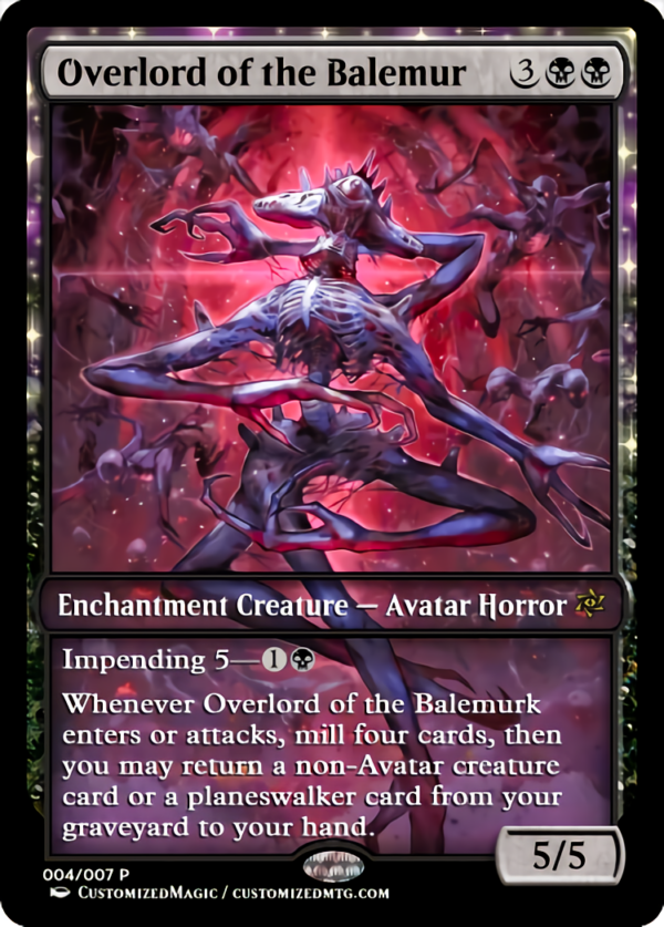 Duskmourn Enduring and Overlord Cycle - Japanese Art | Overlord of the Balemur | Magic the Gathering Proxy Cards